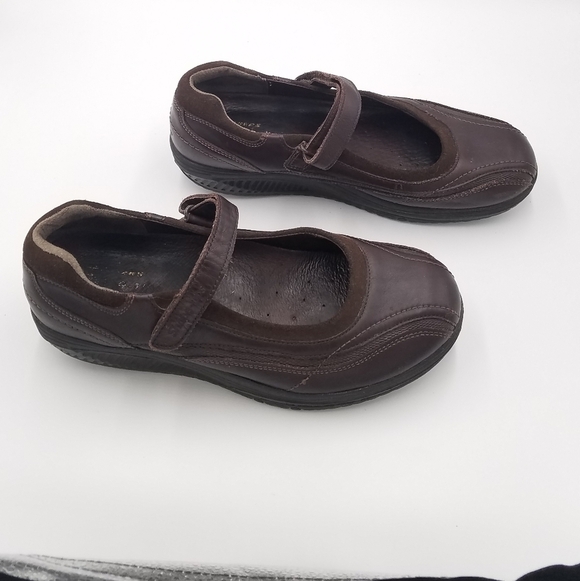 Skechers Shape Ups Leather Sandal Mary Jane 10 - Picture 4 of 7